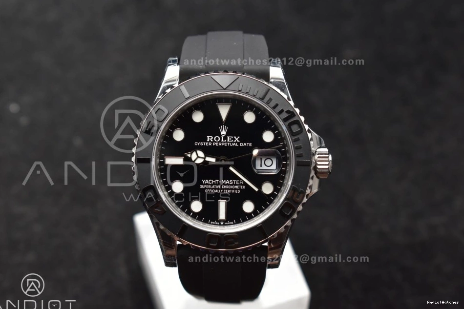 3D 1:1 42mm flex 1213 Yacht-Master VSF Edition Strap Ceramic Black V3 VS3235 Best WaterResistant 226659 Bezel on Oyster (Gain Weight) 1015